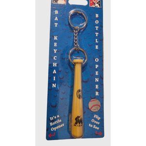 MIAMI MARLINS MINI BASEBALL BAT KEYCHAIN KEY RING WITH BOTTLE OPENER MLB